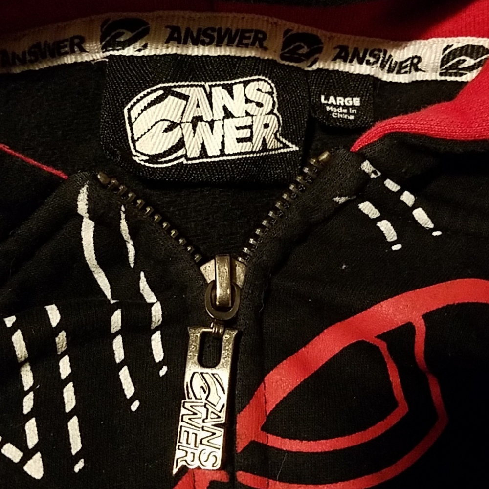 Mens Answer zip hoodie
